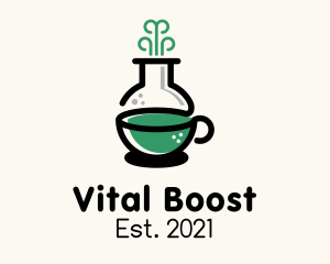 Supplement - Green Flask Tea Chemistry logo design