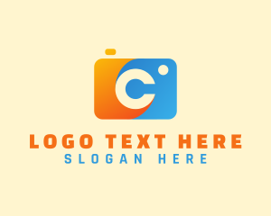 Gradient - Modern Camera Letter C logo design