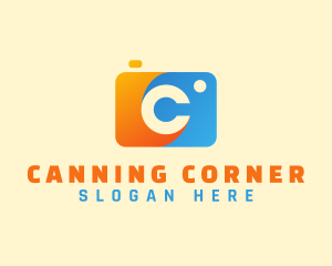 Modern Camera Letter C logo design