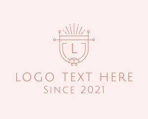 Letter - Artisan Hipster Shield logo design