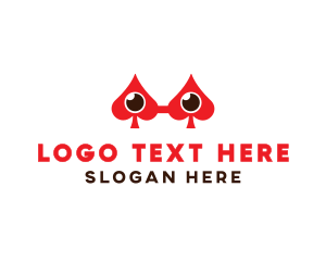 Red Eye - Red Spade Eye logo design