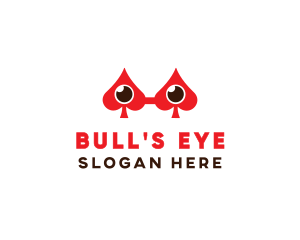 Red Spade Eye logo design