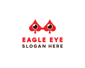 Red Spade Eye logo design