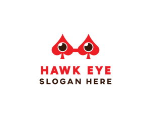 Red Spade Eye logo design