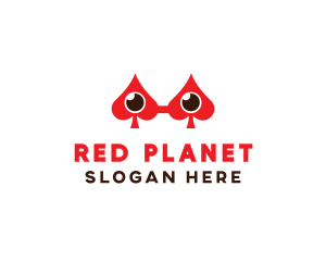 Red Spade Eye logo design