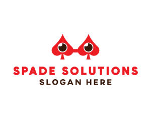 Red Spade Eye logo design