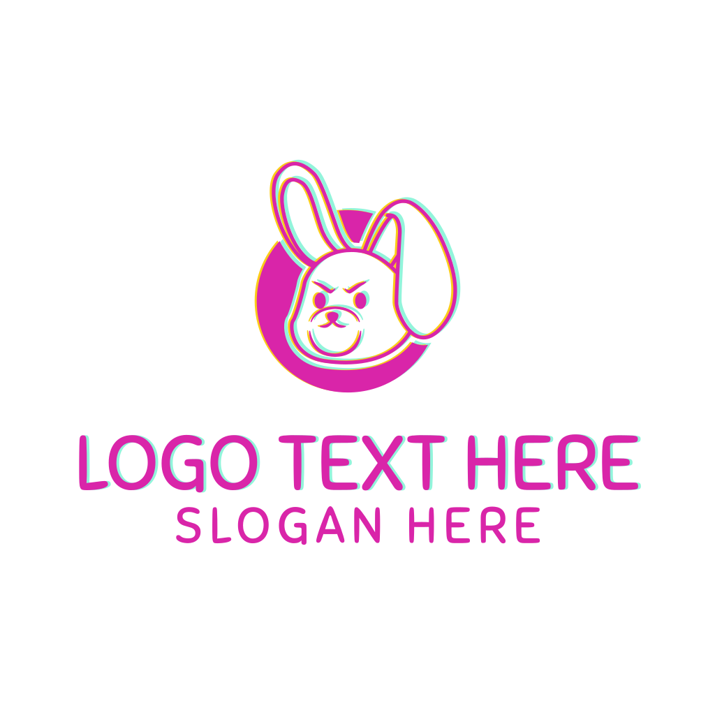 Glitch Bunny Rabbit Logo | BrandCrowd Logo Maker