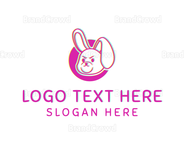 Glitch Bunny Rabbit Logo