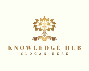 Elegant Knowledge Book logo design