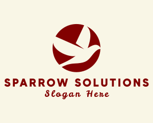 Sparrow - Elegant Sparrow Sun logo design