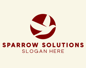 Elegant Sparrow Sun logo design