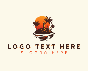 Island Sunset Travel logo design