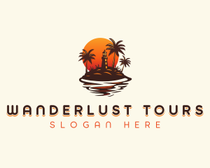 Island Sunset Travel logo design