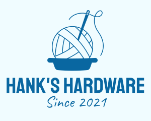 Hank - Blue Yarn Crochet logo design