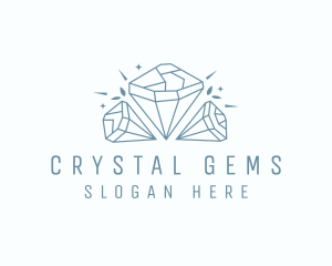 Crystal Diamond Jewelry logo design