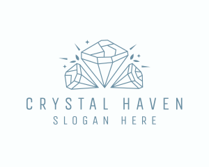 Crystal Diamond Jewelry logo design