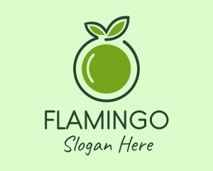 Organic Guava Fruit Logo