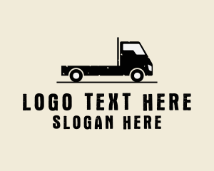 Moving Company - Flatbed Truck Transport logo design