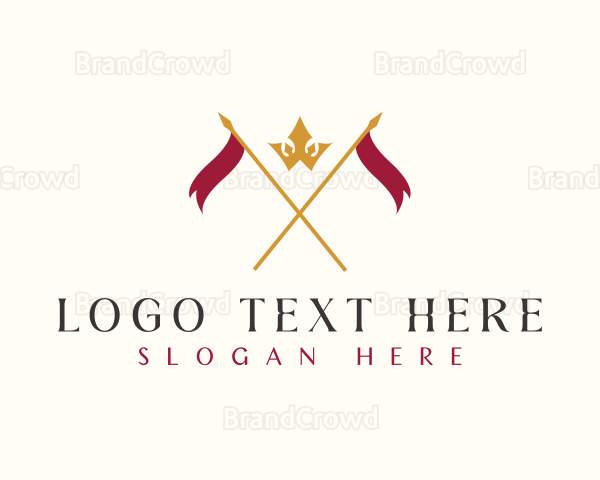 Medieval Spear Crown Logo