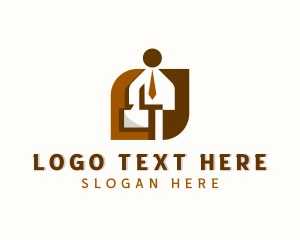 Businessman - Human Resource Employee Outsourcing logo design