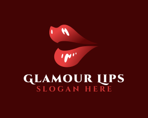 Feminine Makeup Lips logo design