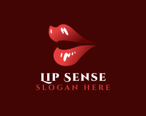 Feminine Makeup Lips logo design