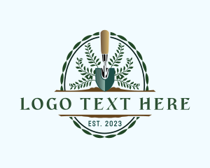 Emblem - Garden Trowel Landscaping logo design