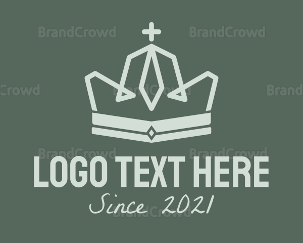 Green Religious Crown Logo