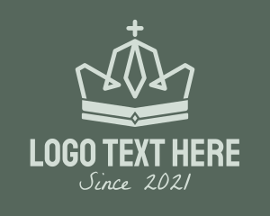 Christian - Green Religious Crown logo design