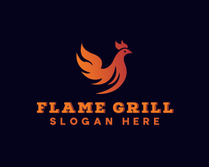 Grilling - Chicken Barbecue Grill logo design