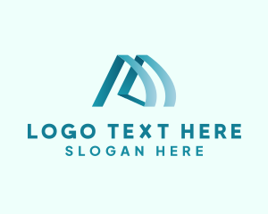 App - Letter M Marketing logo design
