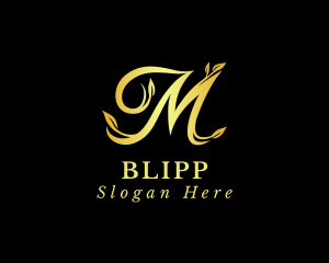 Vip - Royal Floral Letter M logo design