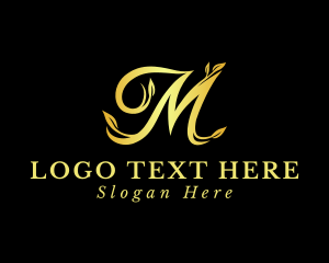 High End - Royal Floral Letter M logo design