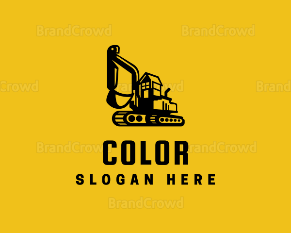 Excavator Digger Construction Logo