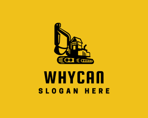 Roof - Excavator Digger Construction logo design