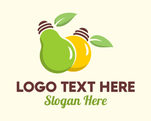 Leaf - Fruit Bulb Lighting logo design
