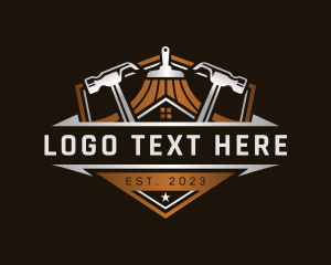 Tradesman - Remodel Roofing Hammer logo design