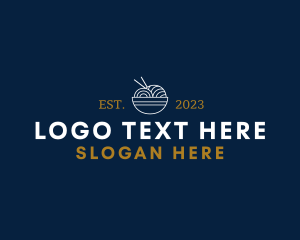 Meatball - Noodles Food Wordmark logo design
