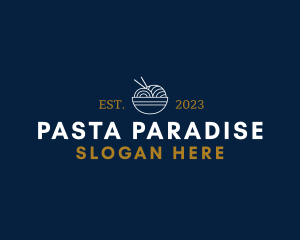 Pasta - Noodles Food Wordmark logo design