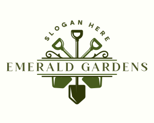 Shovel Lawn Gardening logo design