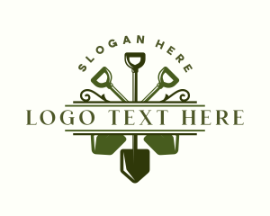 Tool - Shovel Lawn Maintenance logo design