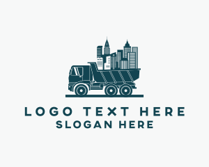 Haulage - City Mover Truck logo design