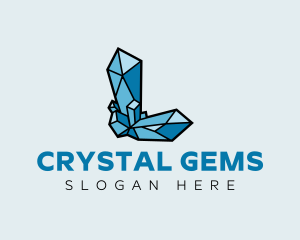 Shiny Gemstone Crystal Letter L logo design