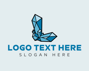 Exclusive - Shiny Gemstone Crystal Letter L logo design