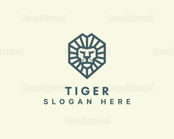 Geometric Lion Head Logo