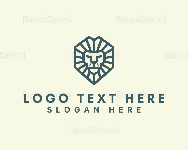 Geometric Lion Head Logo