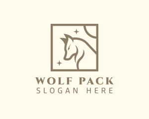 Wolf - Wolf Moon Animal logo design