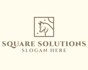 Wolf Moon Square logo design