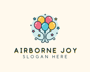 Confetti Birthday Balloon logo design