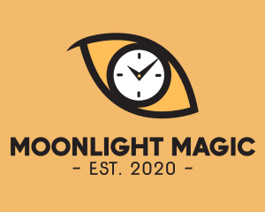 Midnight - Animal Eye Clock Time logo design